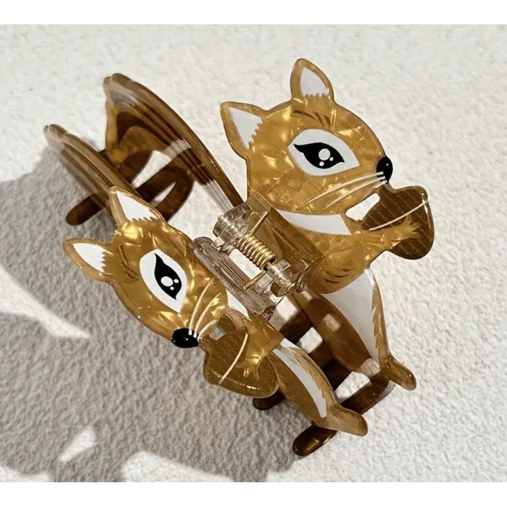 Squirrel Claw Clip Novelty Hair Accessory Acrylic Hair Clip Animal Gift NEW - Picture 4 of 6